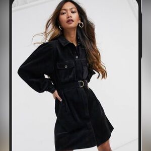 & other stories black corduroy dress